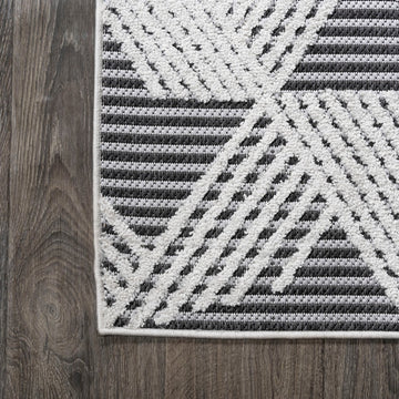 Jazz High-low Pile Art Deco Geometric Indoor/outdoor Area Rug